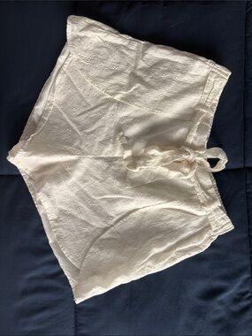 Candie's White Eyelet Tie-Waist High-Rise Shorts